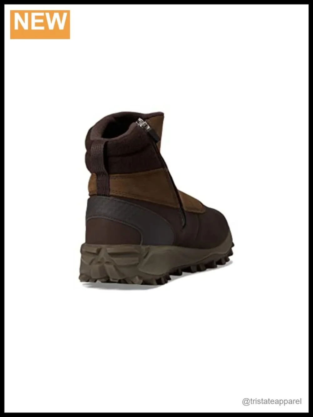 Women's Waterproof Fleece Lined Leather Pull-On Snow Boots Round Toe
